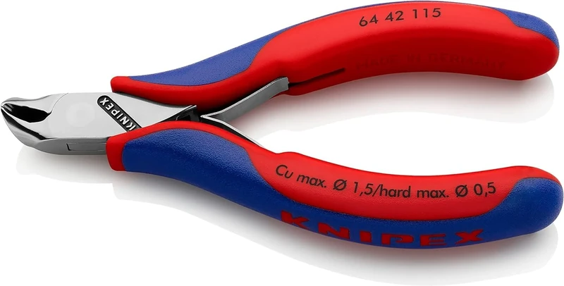 KNIPEX Electronics End Cutting Nipper with Multi-Component Handles 115 mm, 64 42 115