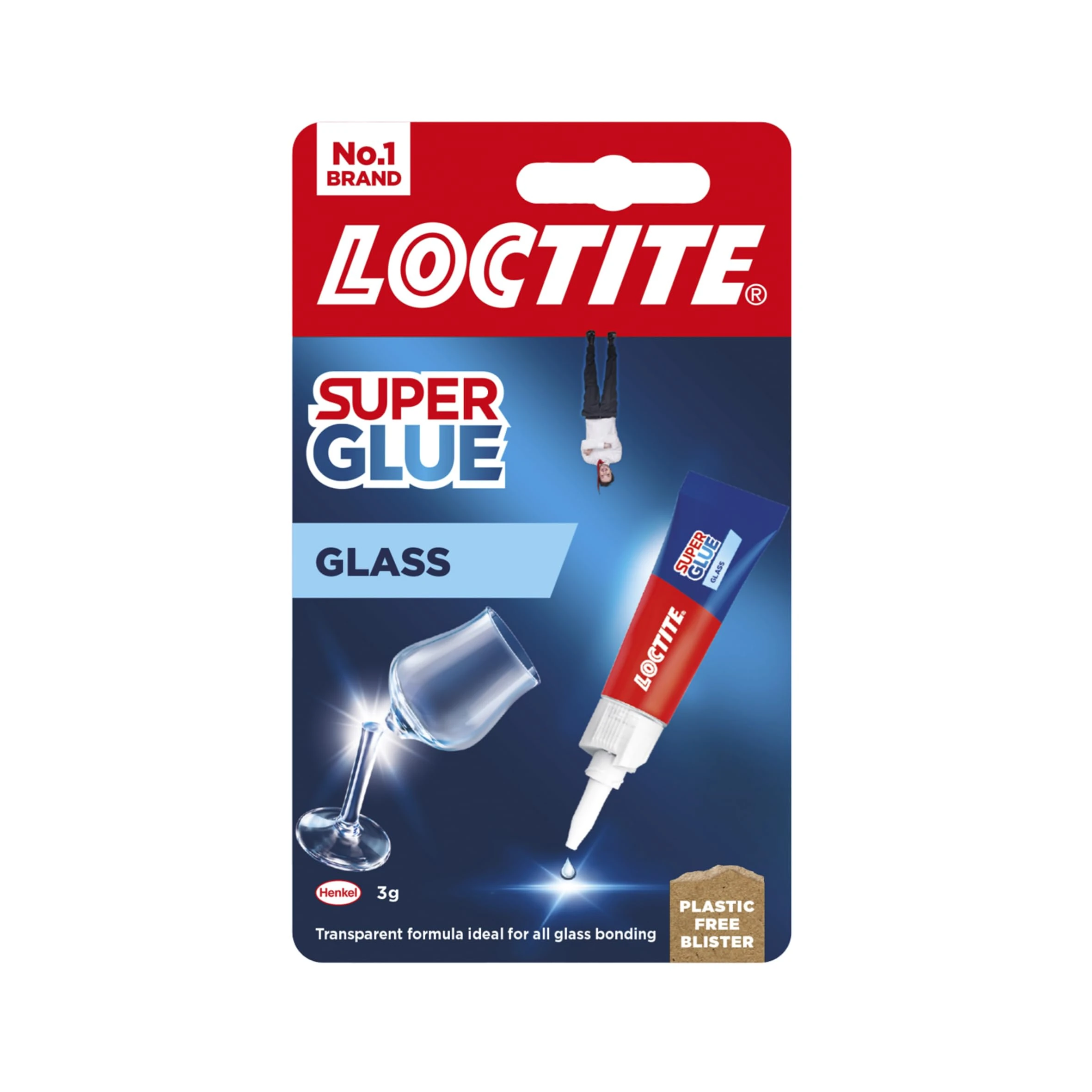 Loctite Glass Bond, Quality Glass Glue, Instant Super Glue for Glass, Easy to Use and Durable Clear Glue for Long-Term Reusability, 1 x 3g