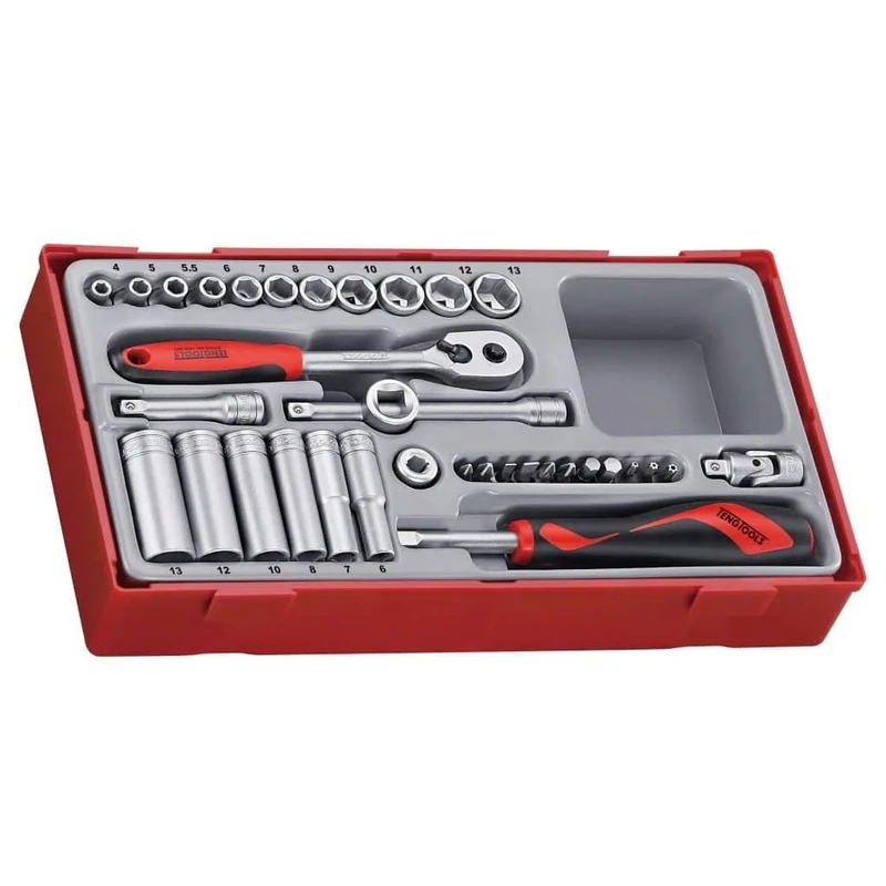 Teng Tt1435 35 Piece Socket Set 4-13mm - 1.4in Square Drive