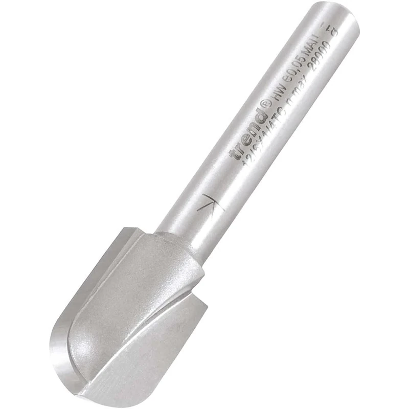 Trend Professional Radius Cutter, 6.3mm Radius, 1/4 Inch Shank, 12.7mm Cut Diameter & 19mm Cut Length, Tungsten Carbide Tipped, 12/6X1/4TC