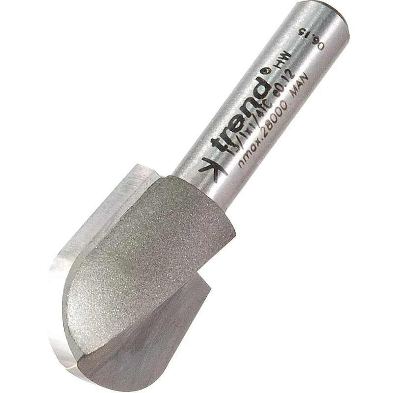 Trend Professional Radius Cutter, 8mm Radius, 1/4 Inch Shank, 16mm Cut Diameter & 19.5mm Cut Length, Tungsten Carbide Tipped, 13/1X1/4TC