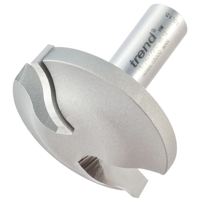 Trend Professional Ogee Panel Raiser Router Cutter Bit, 1/2 Inch Shank, 50mm Cut Diameter, 16mm Bearing Diameter, 12mm Radius, 18/24X1/2TC