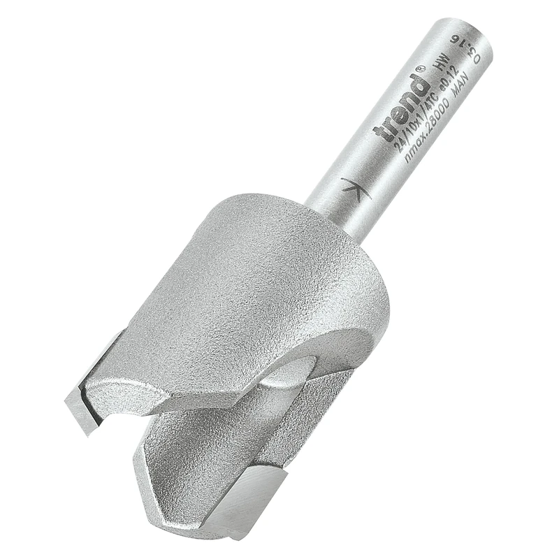 Trend Professional Plug Maker Router Cutter Bit, 1/4 Inch Shank, 12mm Cut Diameter & 16mm Cut Length, Tungsten Carbide Tipped, 24/10X1/4TC
