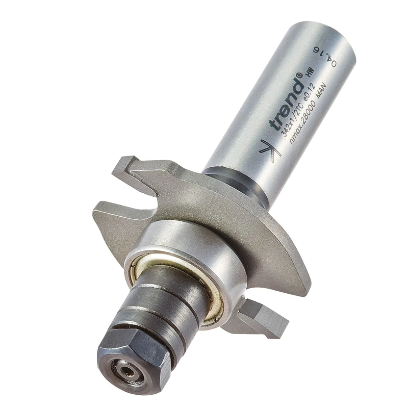 Trend Professional Biscuit Jointer Set Router Cutter Bit, 1/2 Inch Shank, 40mm Cut Diameter, 4mm Cut Length, Biscuit Sizes No.0, 10 & 20, 342X1/2TC