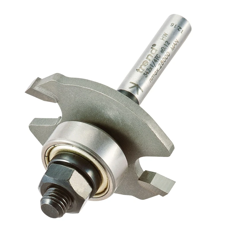 Trend Professional Biscuit Jointer Set Router Cutter Bit, 1/4 Inch Shank, 40mm Cut Diameter, 4mm Cut Length, Biscuit Sizes No.0, 10 & 20, 342X1/4TC