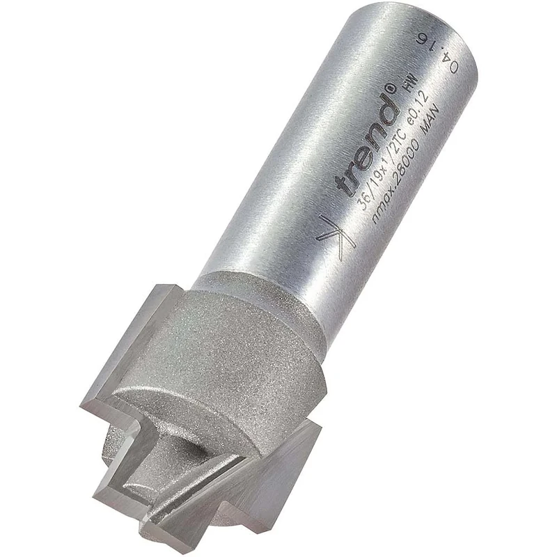 Trend Professional 19mm Rebater Strip Recesser Router Cutter Bit, 1/2 Inch Shank, 9.5mm Cut Diameter, 19mm Cut Length, 13mm Lower Rebate, 36/19X1/2TC