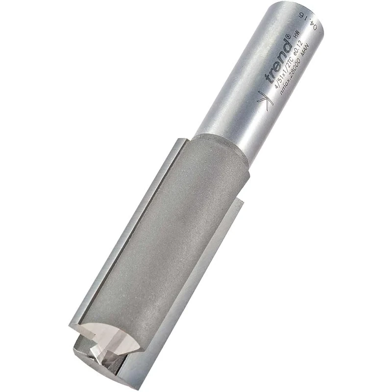 Trend Professional Two Flute Router Cutter Bit, 1/2 Inch Shank, 19.1mm Cut Diameter & 50mm Cut Length, Tungsten Carbide Tipped, 4/51X1/2TC