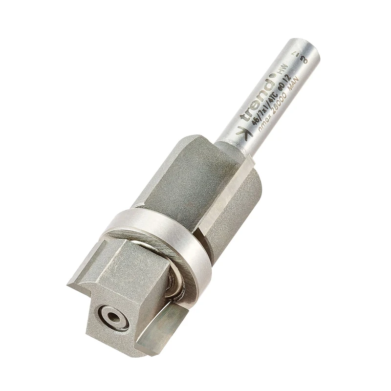 Trend Professional Double Overlap Router Cutter, 90-Degree, 18mm Diameter, 1/4 Inch Shank, Tungsten Carbide Tipped, 46/7X1/4TC