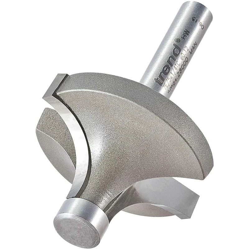 Trend Professional Pin Guided Round Over Router Cutter, 12.7mm Radius, 1/4 Inch Shank, Tungsten Carbide Tipped, 7E/5X1/4TC