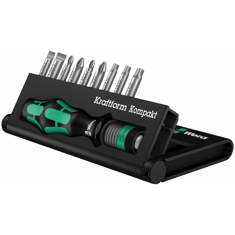 Wera Kraftform Kompakt 10, 10PC Bit & Screwdriver Set - 05056653001