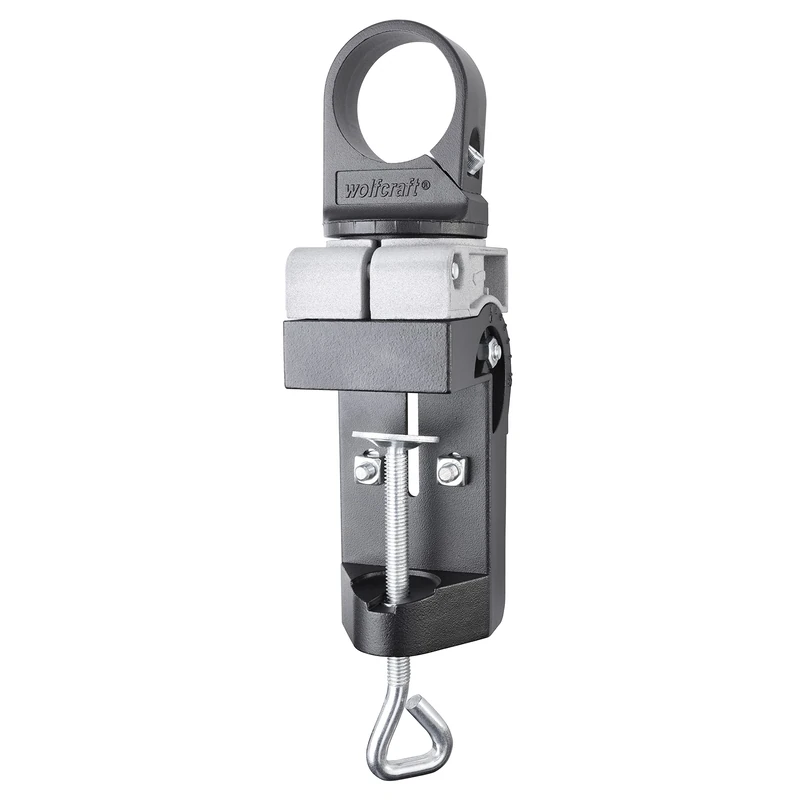wolfcraft Universal Drill Clamp, Die-Cast Aluminium, Swivelling I 4800000 I Practical aid for Holding Power Drills in Any Position - Image 1