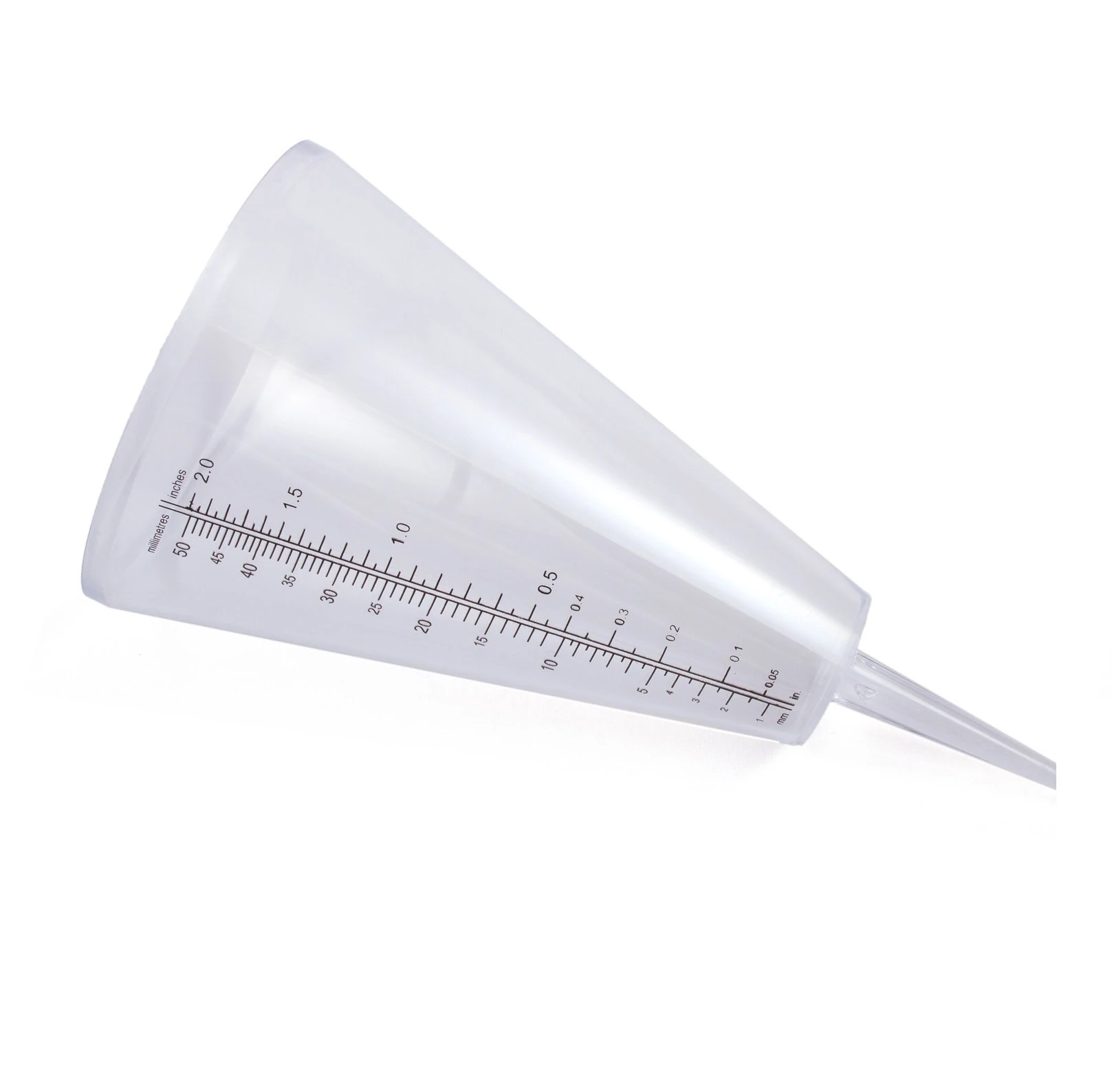 Testwest TRADITIONAL CLEAR PLASTIC RAIN WEATHER GAUGE CONE WITH SPIKE