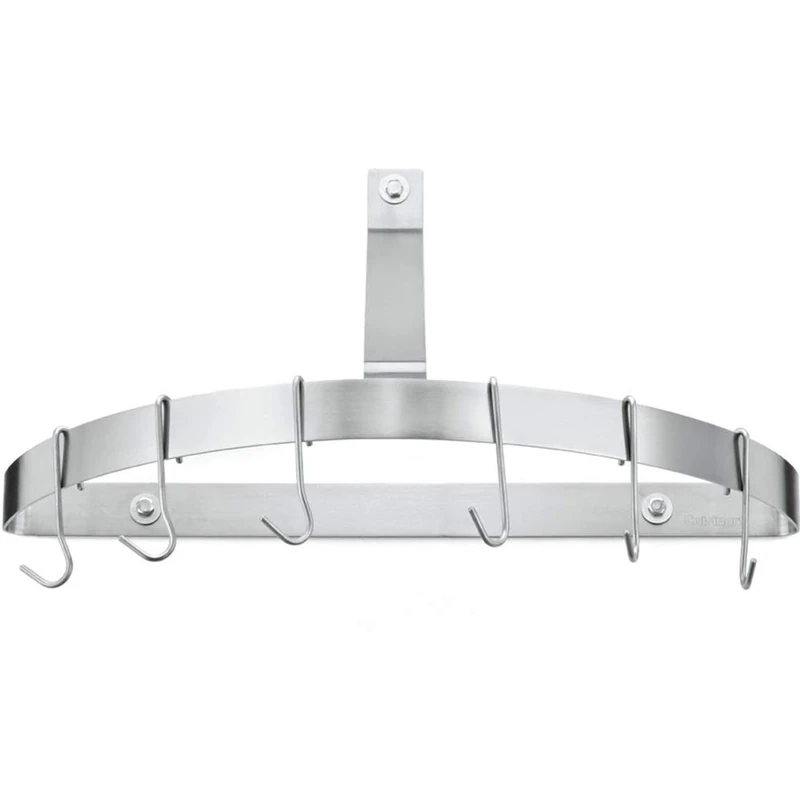 Cuisinart Chef's Classic Half-Circle Wall-Mount Pot Rack, Brushed Stainless