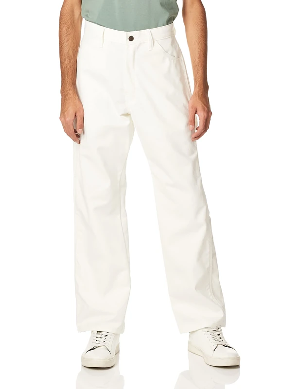 Dickies Men's Bigpainter's 유틸리티 팬츠 릴렉스 핏 빅painter's-Pantalones De Trabajo (Talla Grande) Painter's Utility Pant Relaxed Fit Big Jeans, White, 28W x 30L