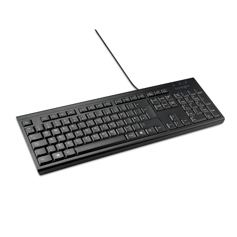 Kensington- wired keyboard for PC, Laptop, Desktop, Computer, notebook. USB Keyboard compatible with Dell, Acer, HP, Samsung and more, with UK layout - Black (1500109)