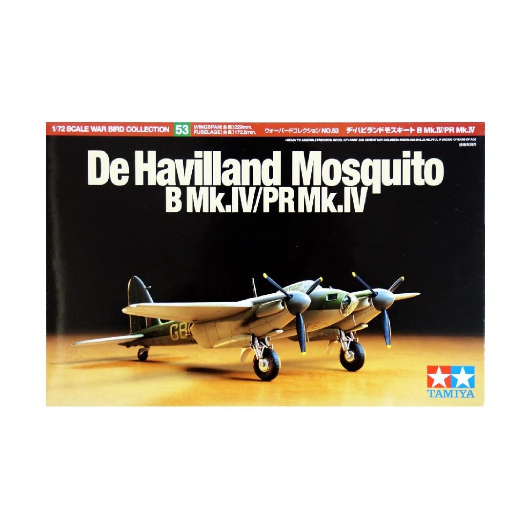 Tamiya T2M 60753 Model Aeroplane for Self-Assembly - Mosquito B Mk IV - Plastic - 1:72 Scale,Multicolor,18cm length