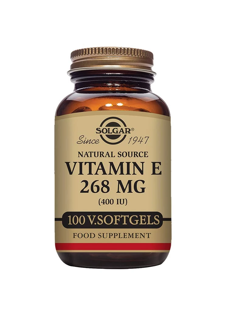 Solgar Natural Source Vitamin E 268 Milligram (400 IU) Softgels - Pack of 100 - Protects Cells from Oxidative Stress - Immune Support - Gluten Free