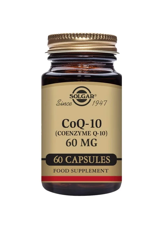 Solgar CoQ-10 (Coenzyme Q-10) 60 mg Vegetable Capsules - Pack of 60 - for Busy Schedules and Over 50s - Helps Cell Regeneration - Vegan and Gluten Free