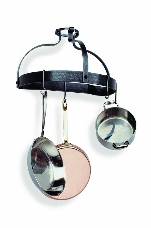 Enclume Premier Wall Crown Pot Rack, Hammered Steel