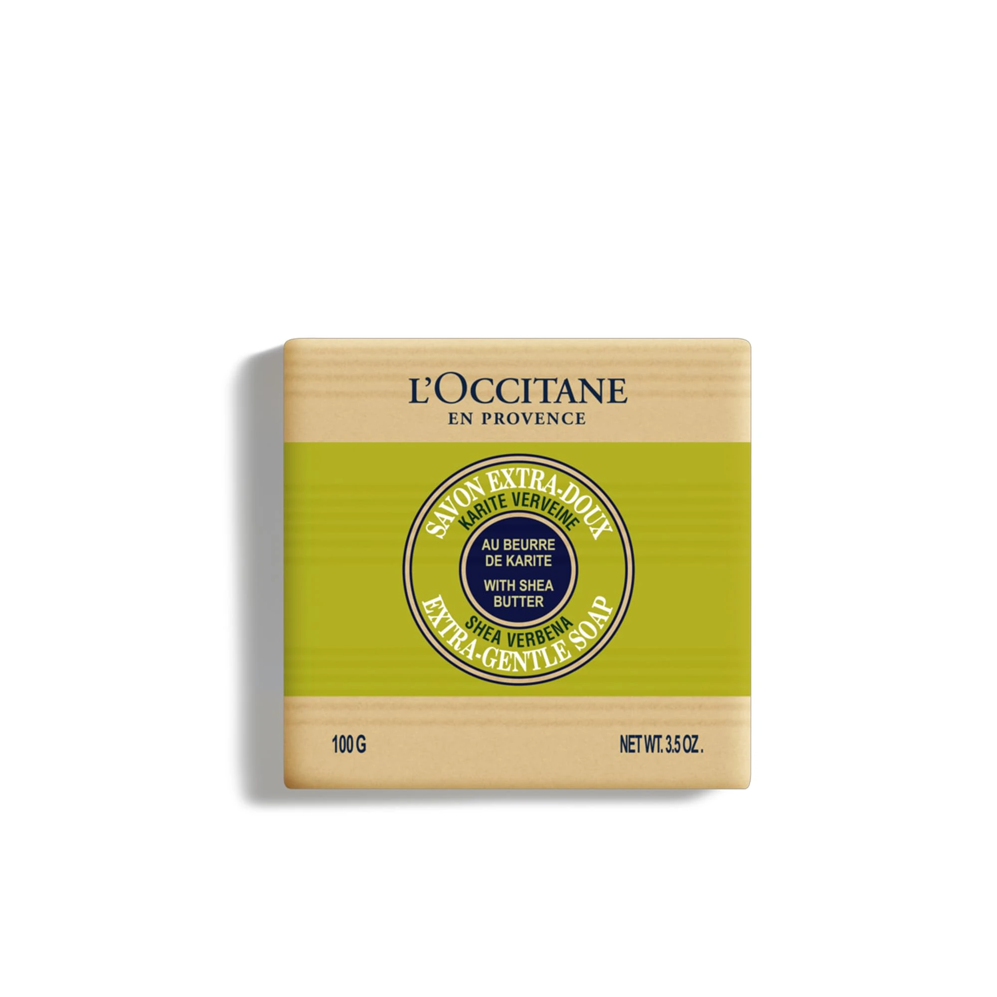 L'OCCITANE Shea Butter Verbena Extra Gentle Soap 100g | Citrus Scented | Palm Oil Free, Vegan & 99% Readily Biodegradable | Sustainable & Luxury Beauty Body Wash for All Skin Types