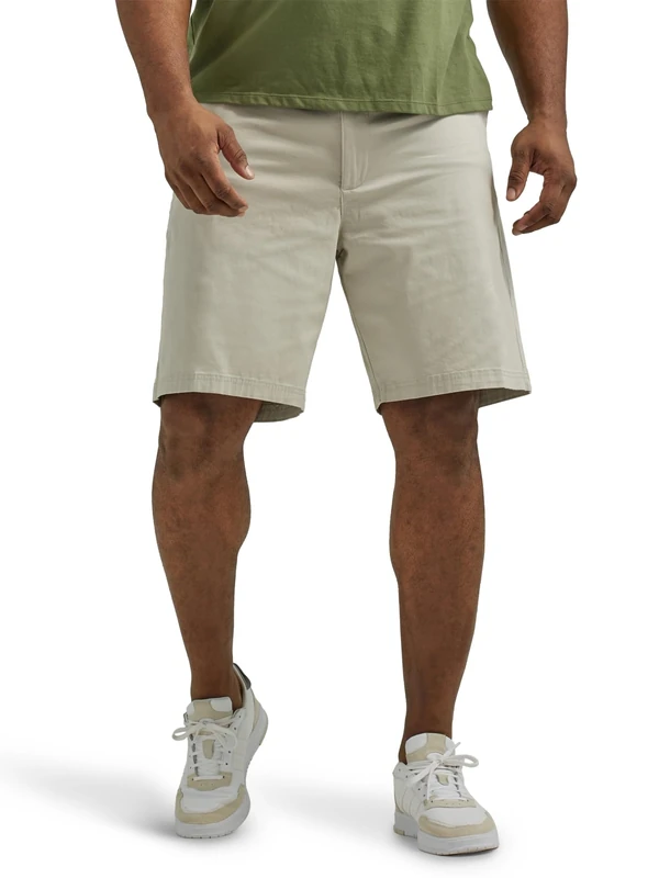 Lee Men's Performance Series Extreme Comfort flat front shorts, Stone, 46 UK - Image 1