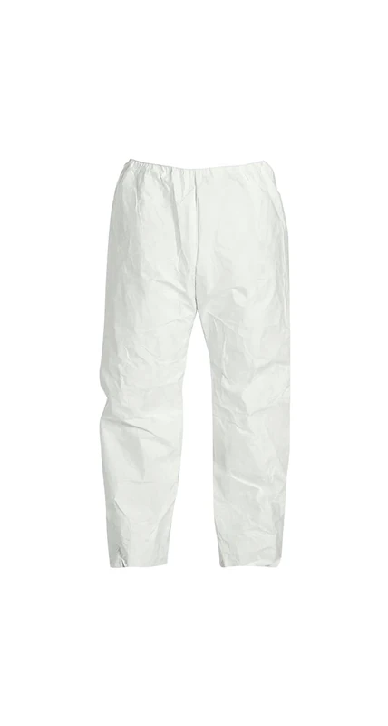 DuPont Tyvek 400 TY350S Pant with Elastic Waist, Disposable, X-Large, White (Pack of 50)