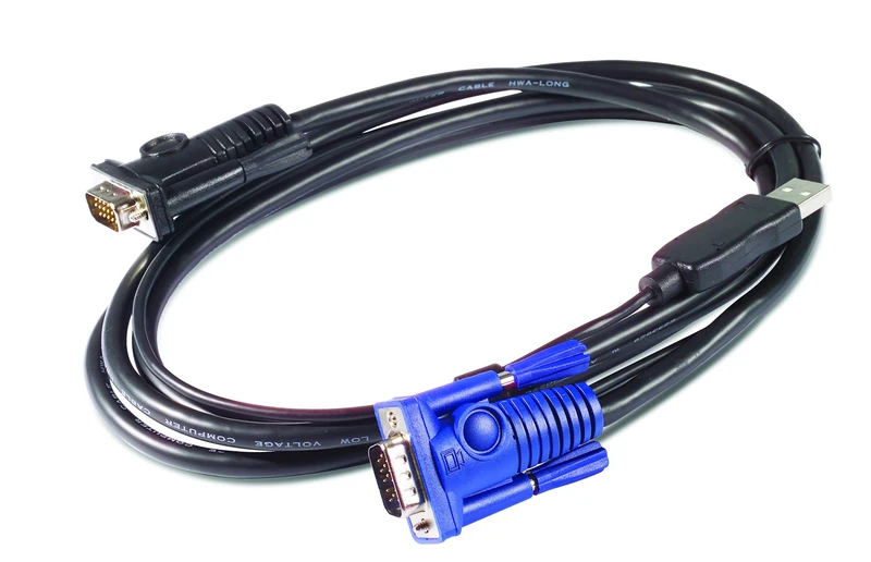 APC KVM Cable High Density 15 to USB-A USB 2.0 3.6m