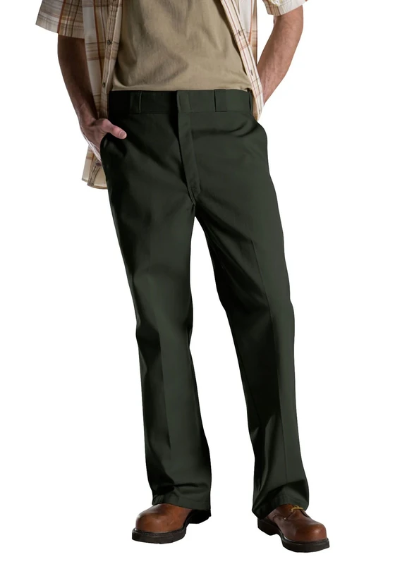 Dickies Original 874 Work Men's Trousers - Blue, Green (Olive Green), 42W x 32L