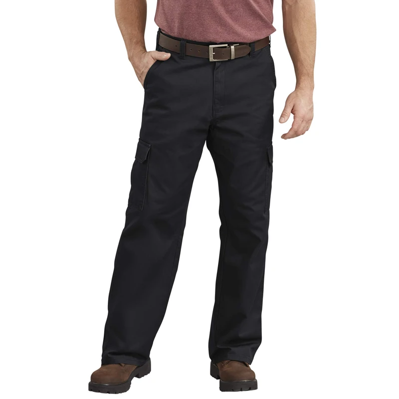Dickies Men's Loose-Fit Cargo Work Pant - Black - 42W x 32L