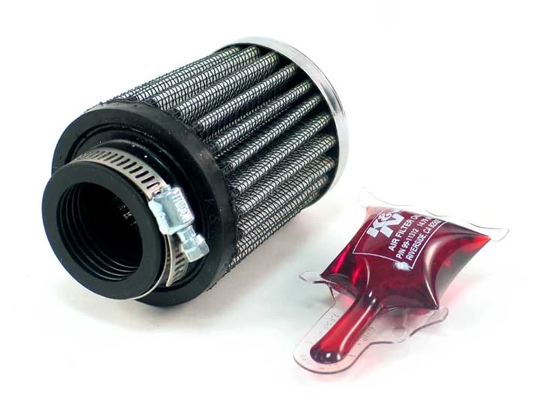 K&N Universal Clamp-On Air Filter: High Performance, Premium, Replacement Engine Filter: Flange Diameter: 1.125 In, Filter Height: 2.5 In, Flange Length: 0.625 In, Shape: Round Tapered, RC-2540