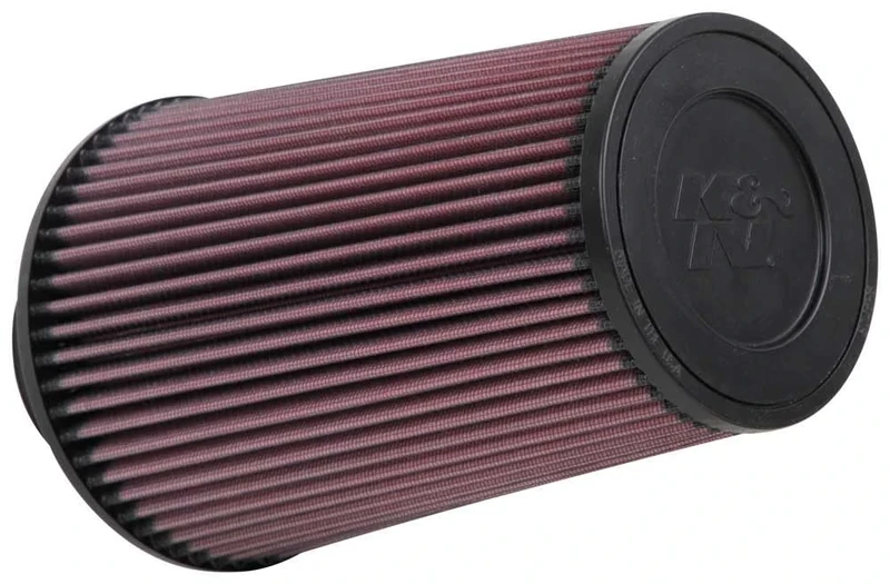 K&N Filters RE-0810 Washable and Reusable Car and Motorcycle Universal Rubber Filter, Black and red, 3x9 inches