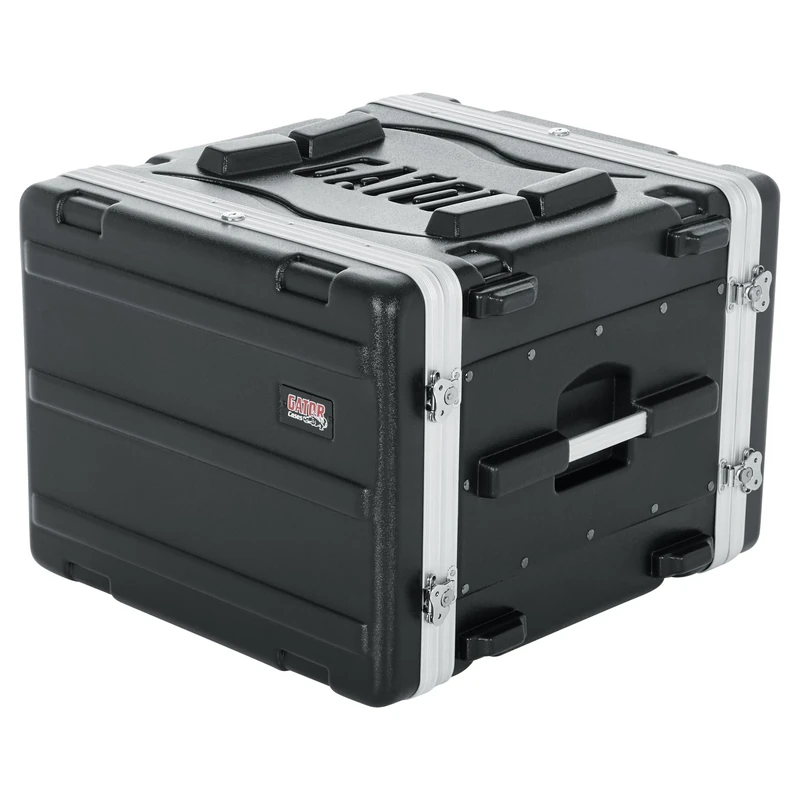 Gator Molded PE 8U 19.25 inch Deep Rack Case with Front / Rear Rails and Locking