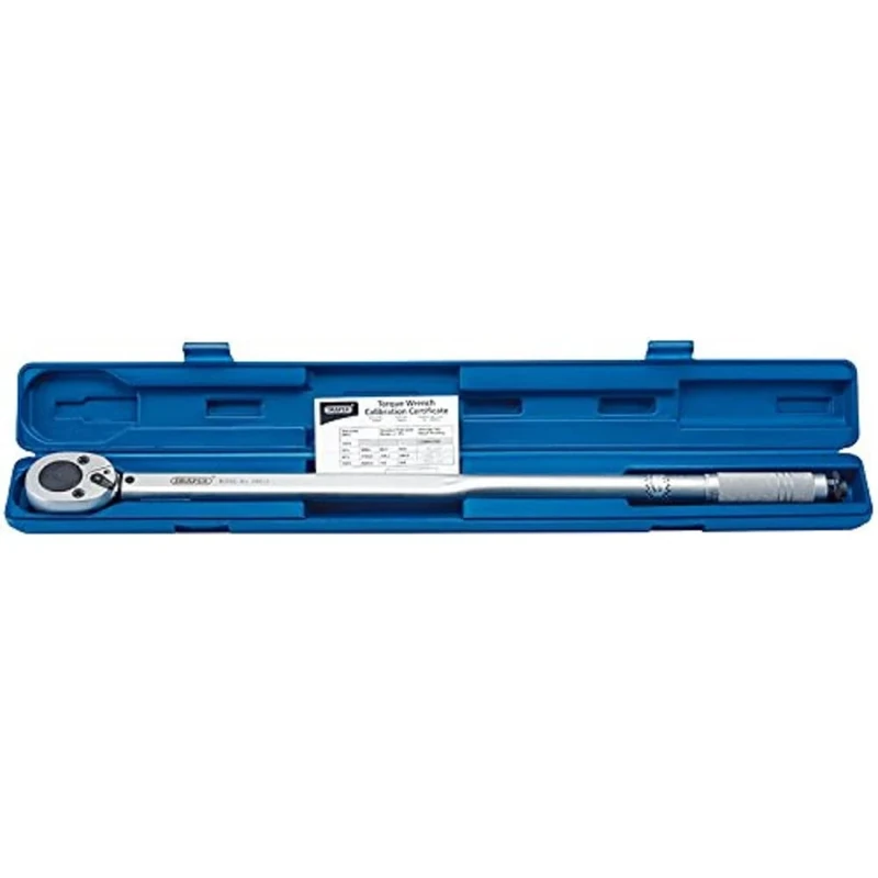 Draper 34964 Ratchet Torque Wrench, 3/4" Square Drive, 65Nm-450Nm, 840mm Length , Blue