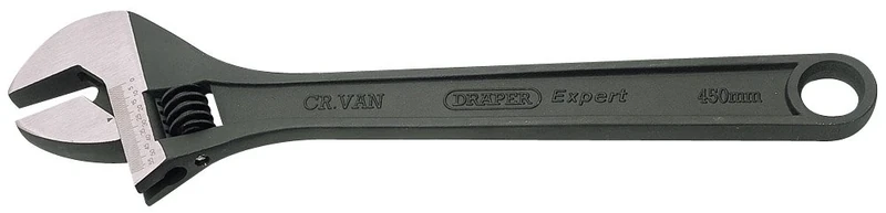 Draper 52684 Expert Crescent Type Adjustable Wrench with Phosphate Finish, 450mm,Blue