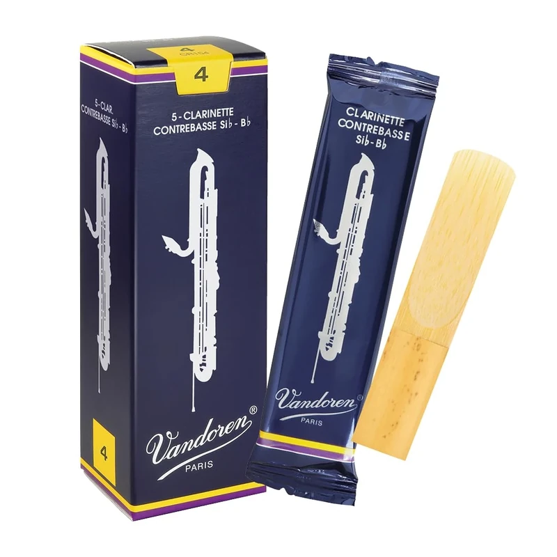 Vandoren CR154 Traditional Contrabass Clarinet Reeds (Strength 4) (Pack of 5)