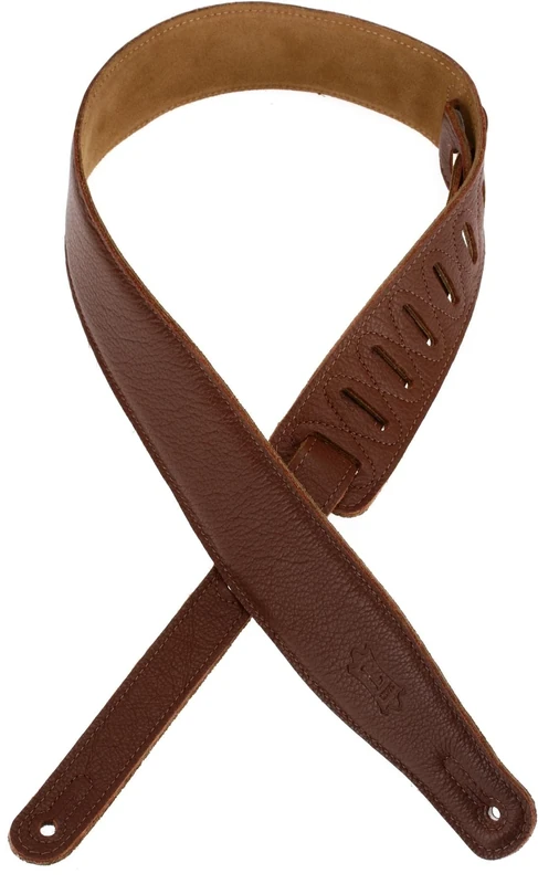 Levy's Leathers M26gf-brn 2.5 inch Strap with Garment Leather Top - Brown