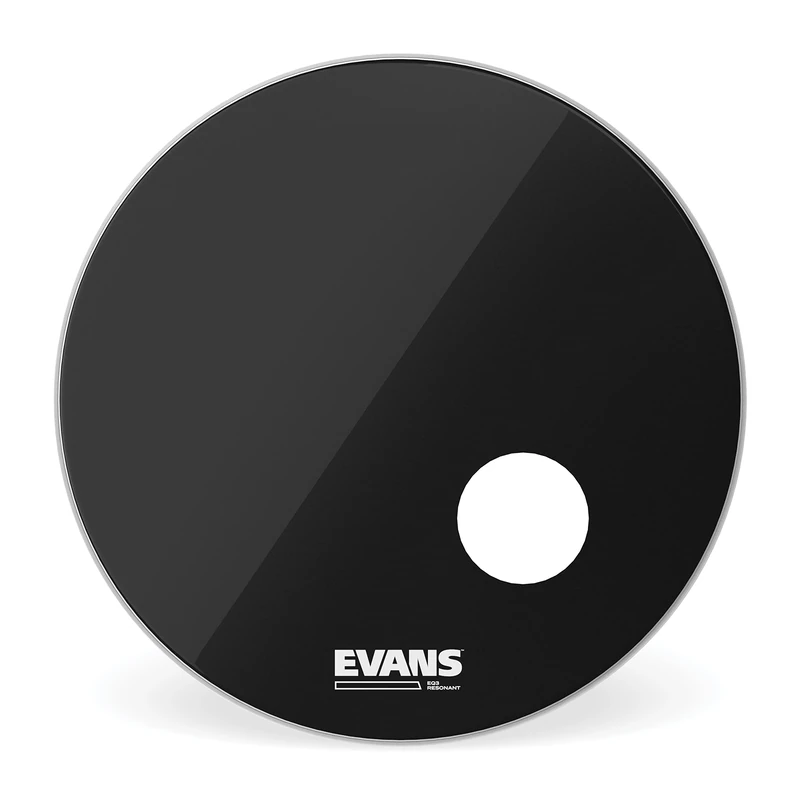 Evans BD18RB EQ3 Bass Drum Head, Smooth Black, 18-inch