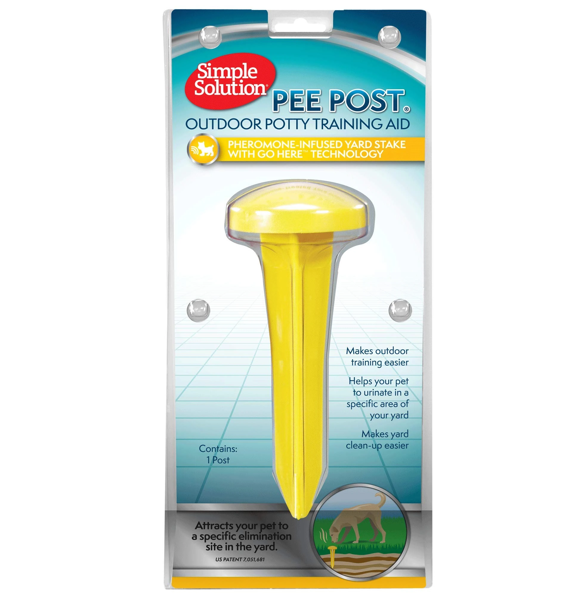 Simple Solutions Pee Post,Multicolor, 7.5 inch or 19 cm (Package may vary)