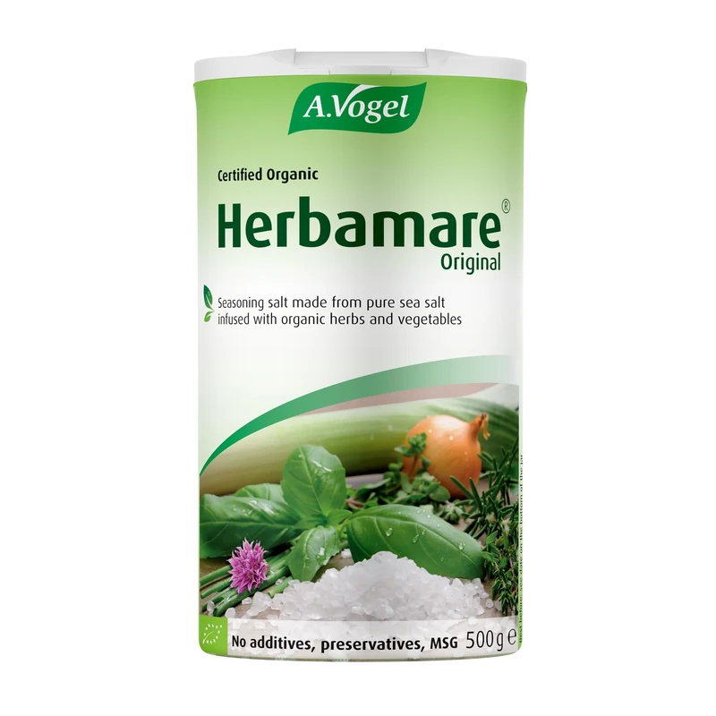 A.Vogel Herbamare Original Seasoning Salt | Sea Salt with 12 Different Fresh Organic Vegetables & Herbs| Add Flavour to Cooking | 500g