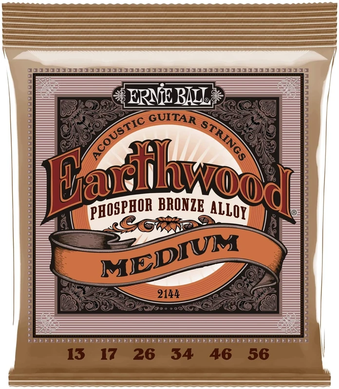 Ernie Ball Earthwood Medium Phosphor Bronze Acoustic Guitar Strings - 13-56 Gauge