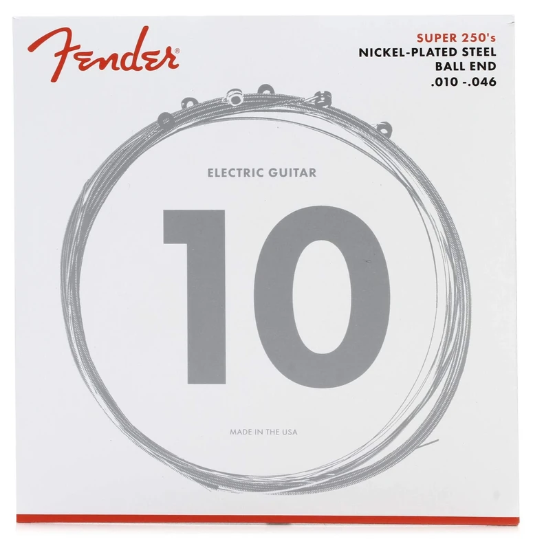 Fender Super 250R Nickel-Plated Steel Guitar Strings - 10-46 Set