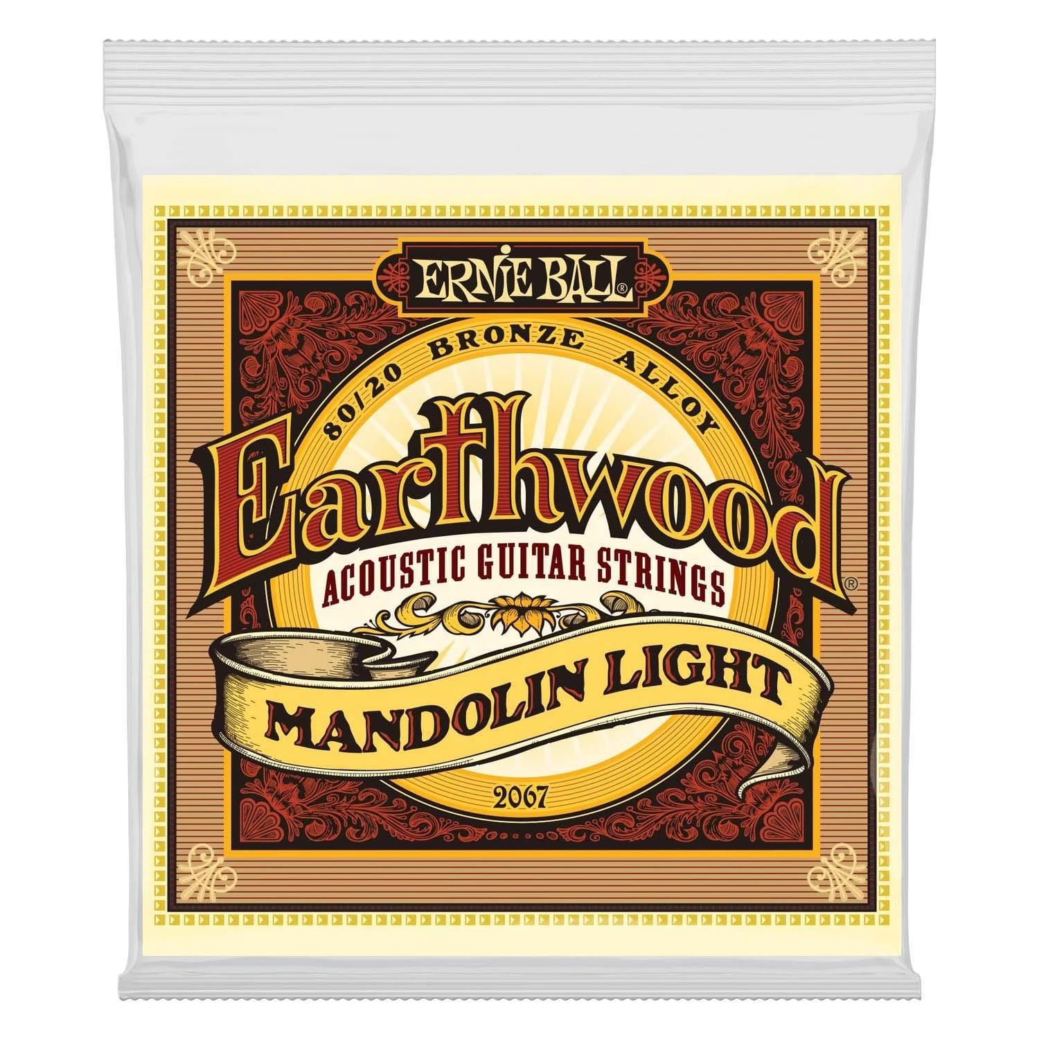 Ernie Ball Earthwood Mandolin Light Loop End 80/20 Bronze Acoustic Guitar Strings - 9-34 Gauge