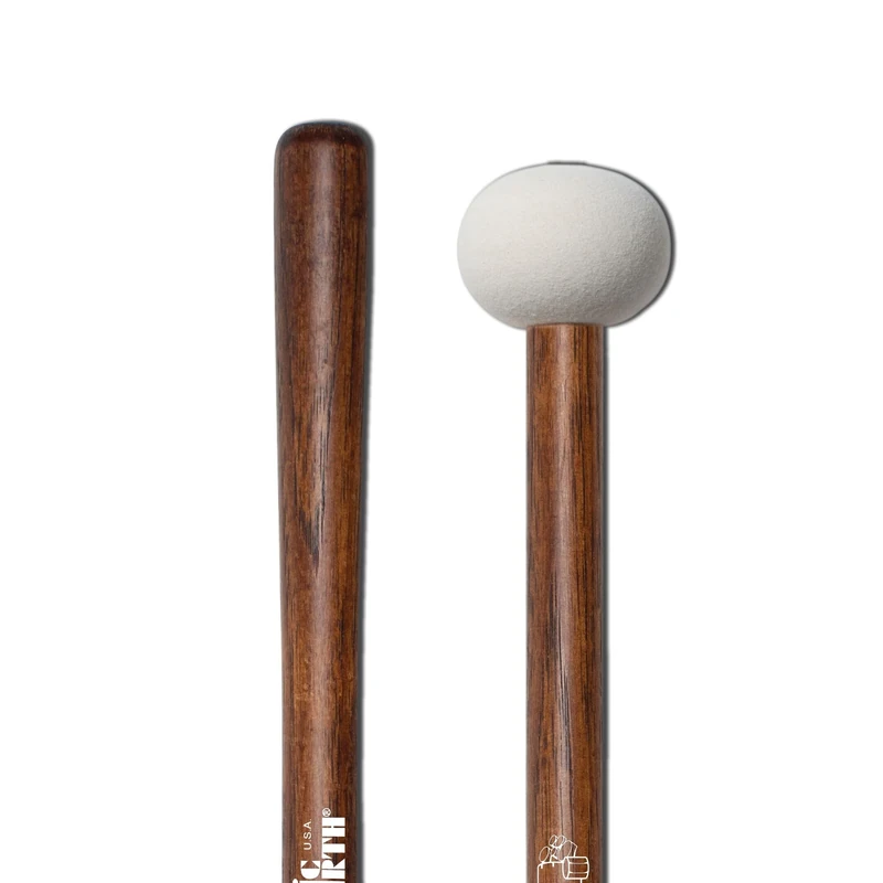 Vic FIrth - Corpsmaster® Series Bass Drum Mallet - MB2H - Medium Head - Hard