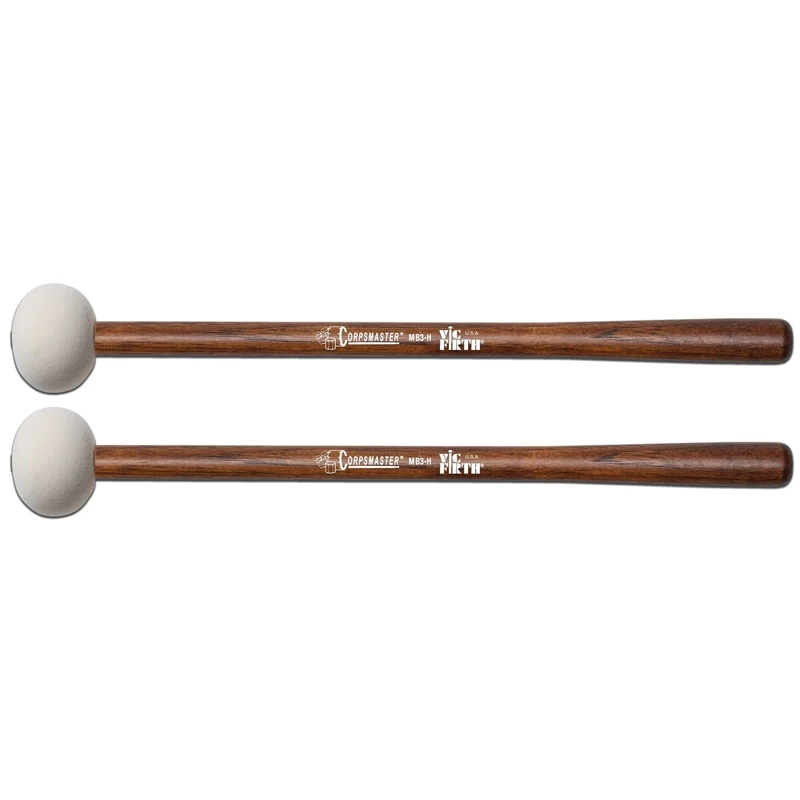Vic FIrth - Corpsmaster® Series Bass Drum Mallet - MB3H - Large Head - Hard