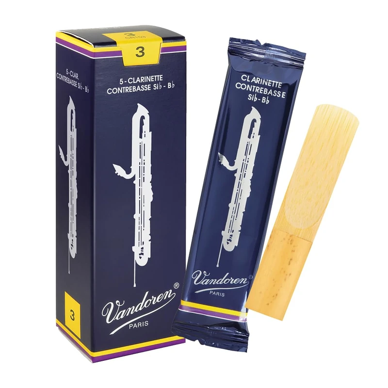 Vandoren CR153 Traditional Contrabass Clarinet Reeds - Strength 3