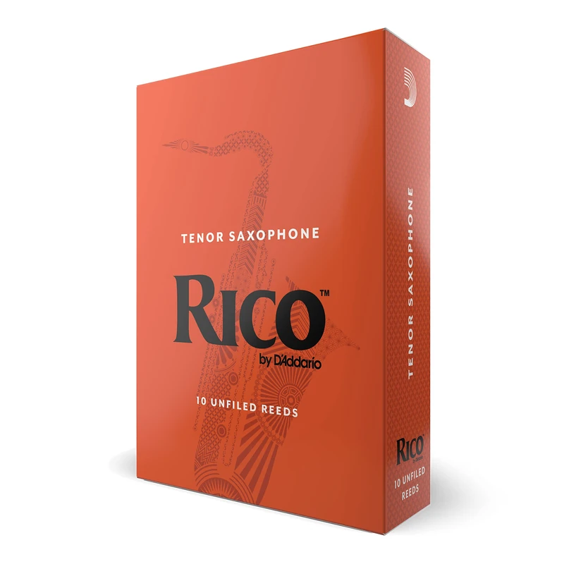 D’Addario Woodwinds - Rico Tenor Sax Reeds - Tenor Saxophone Reeds - Tenor Reeds Crafted for Beginners, Students, Educators - Strength 2.5, 10-Pack