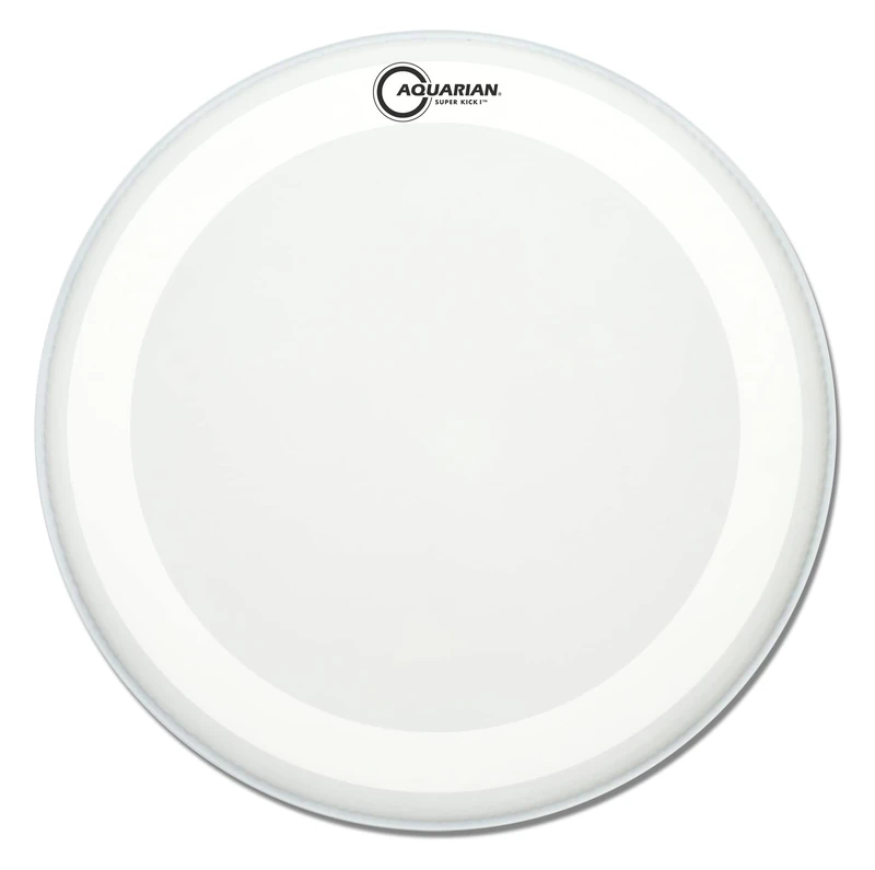 Aquarian TCSKI22 Superkick Series - 22 inch Bass Drumhead - Single Ply - White Coated