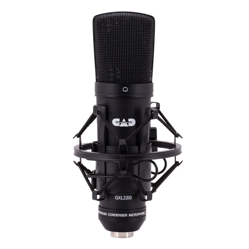 CAD Audio large diaphragm condenser microphone for studio & professional recordings (XLR, 48V phantom power, 1 inch diaphragm, 75 OHM impedance, 30 Hz - 20 KHz), silver