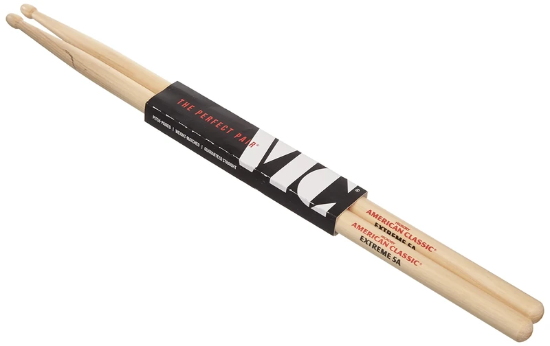 Vic Firth Classic Extreme 5A Drumsticks - Hickory Wood Tip, 16in