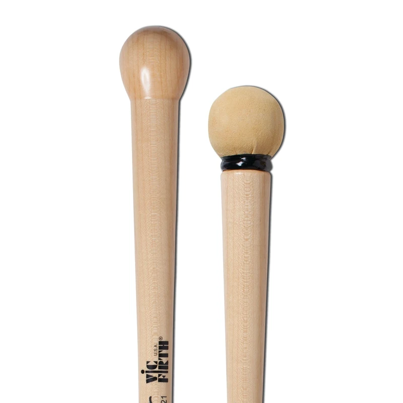 Vic FIrth - Symphonic Collection Signature Series Bass Drum Beaters - Tom Gauger - TG21 - Chamois/Wood